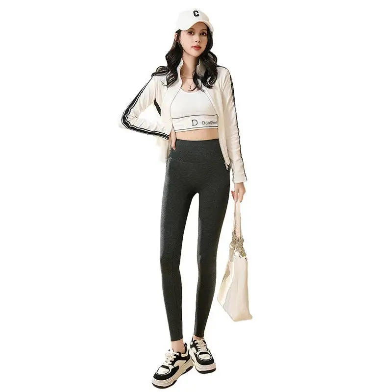 多用途コットンパンツ 学生用 スリコットン ガールズ フラット ナインポイント ベースレイヤー スポーツ カジュアル アウトドア 薄手 ヨガパンツ