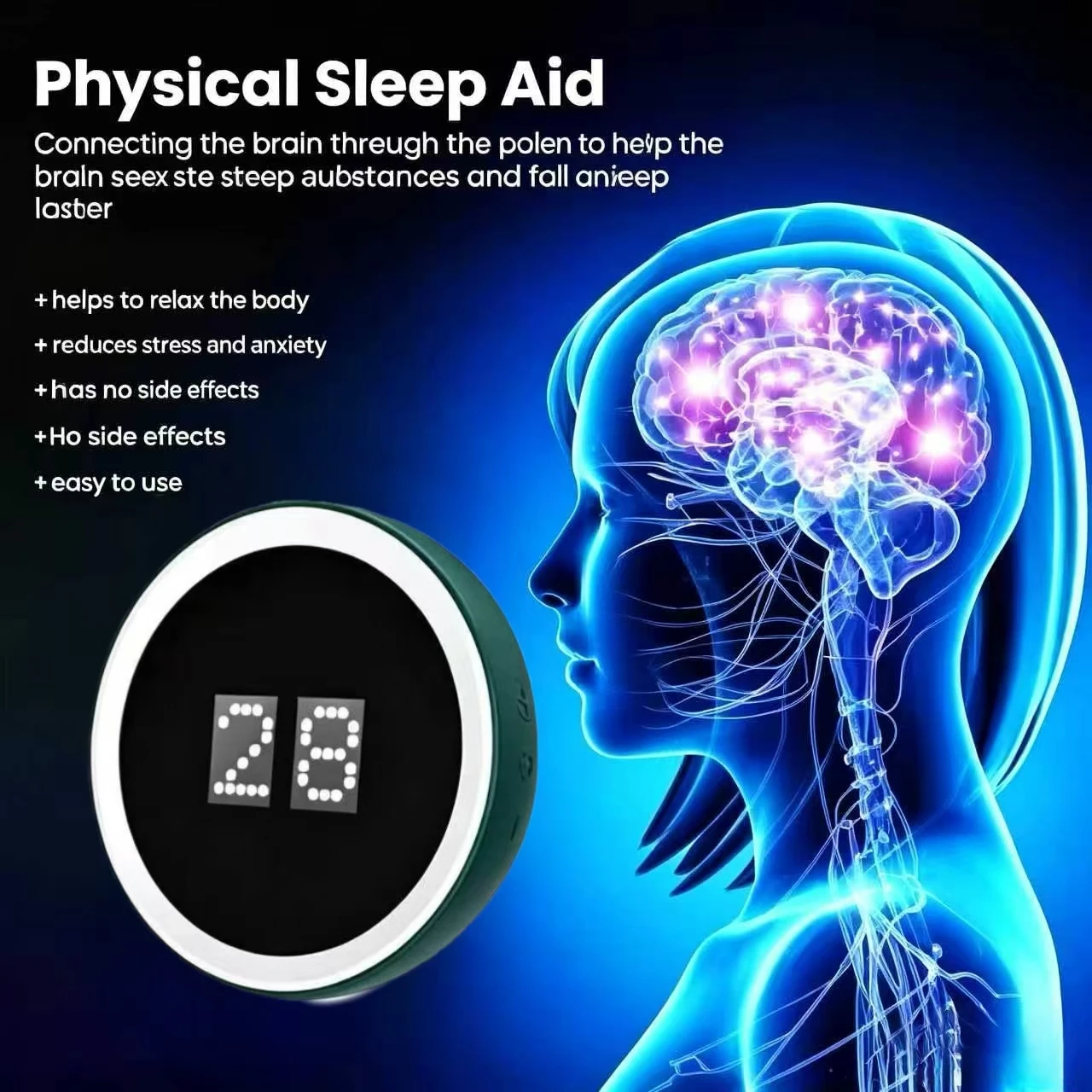 Vagus Nerve Ear Clip Stimulator Sleep Aid Device for Fast Insomnia Relief Anxiety & Deep Sleep Therapy