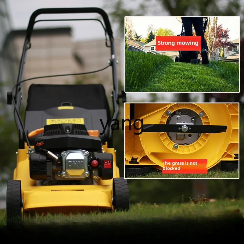 LH four-stroke gasoline lawn machine hand-push mowing and weeding small household type