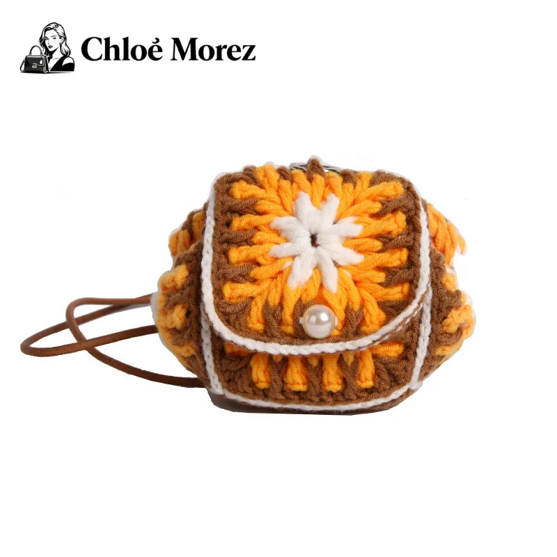 

Little Fresh Artistic Women's Bag Sweet Girl Fashion Versatile Mini Crossbody Knitted Bag Bag for Women