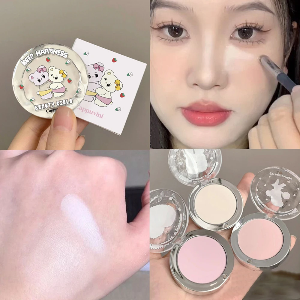 Oil-control Face Setting Powder 24 Hours Lasting Setting Makeup Waterproof Matte Smooth Pressed Powder Concealer Korean Cosmetic