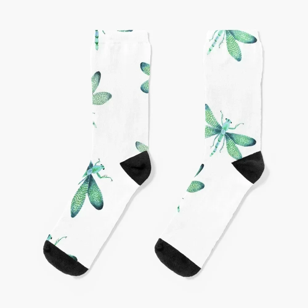 

Turquoise dragonfly Socks Children's bright garter Men's Toe sports Socks Women's Men's anime summer retro Socks Men Women's