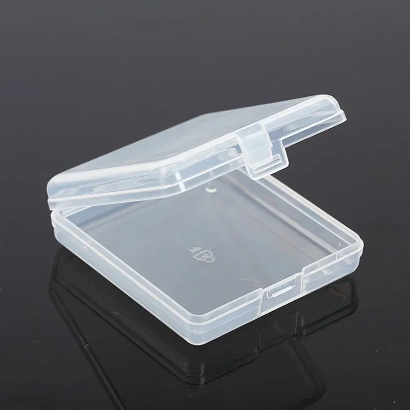 6.1*5.7*1.7cm Transparent White Pills Jewelry Nail Art Storage Case Tool Parts Mini Portable With Cover Small Storage Boxs