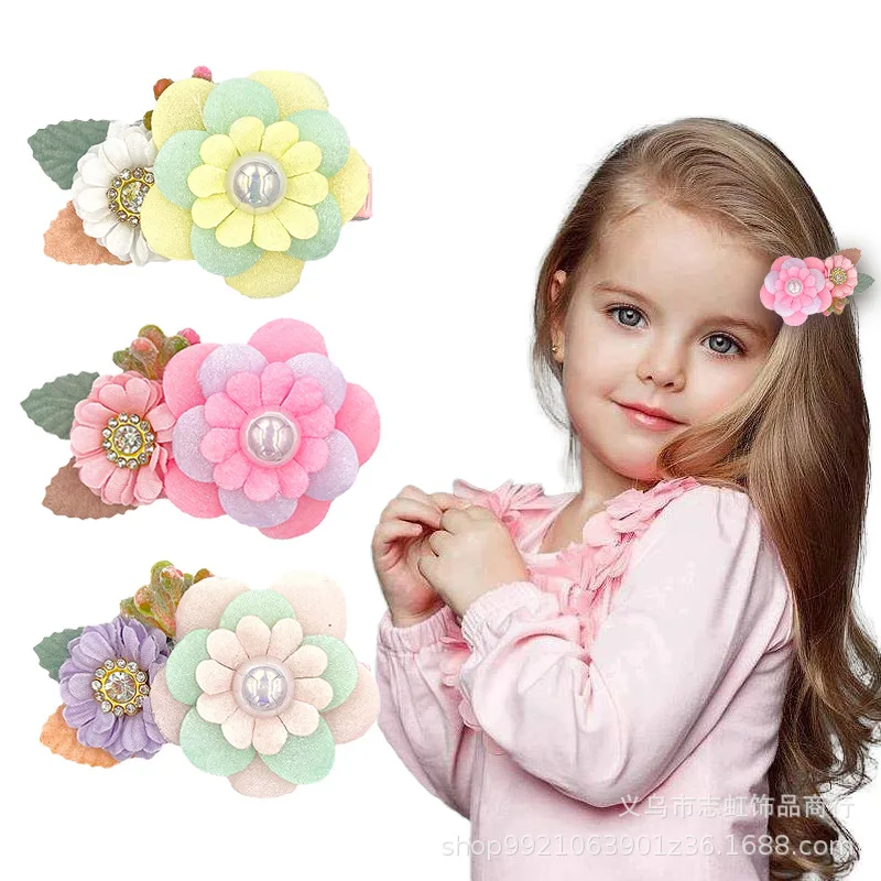 New European and n baby hairpin headdress, lovely sweet wind combination flower mosaic set