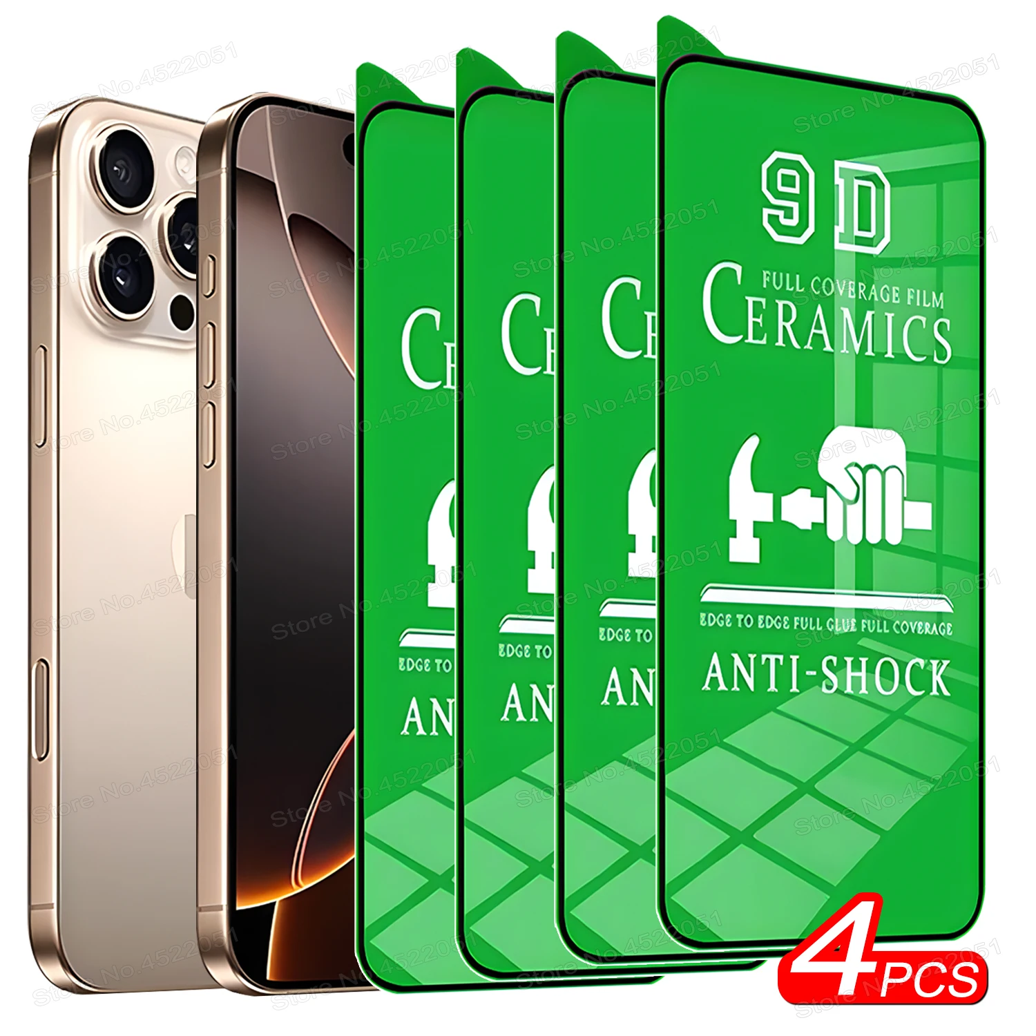 4PCS HD Ceramic Soft Film For iPhone 16 15 14 11 12 13 Pro Max Mini SE 2022 2020 6 7 8 Plus X XR XS 16Pro Max Screen Protectors