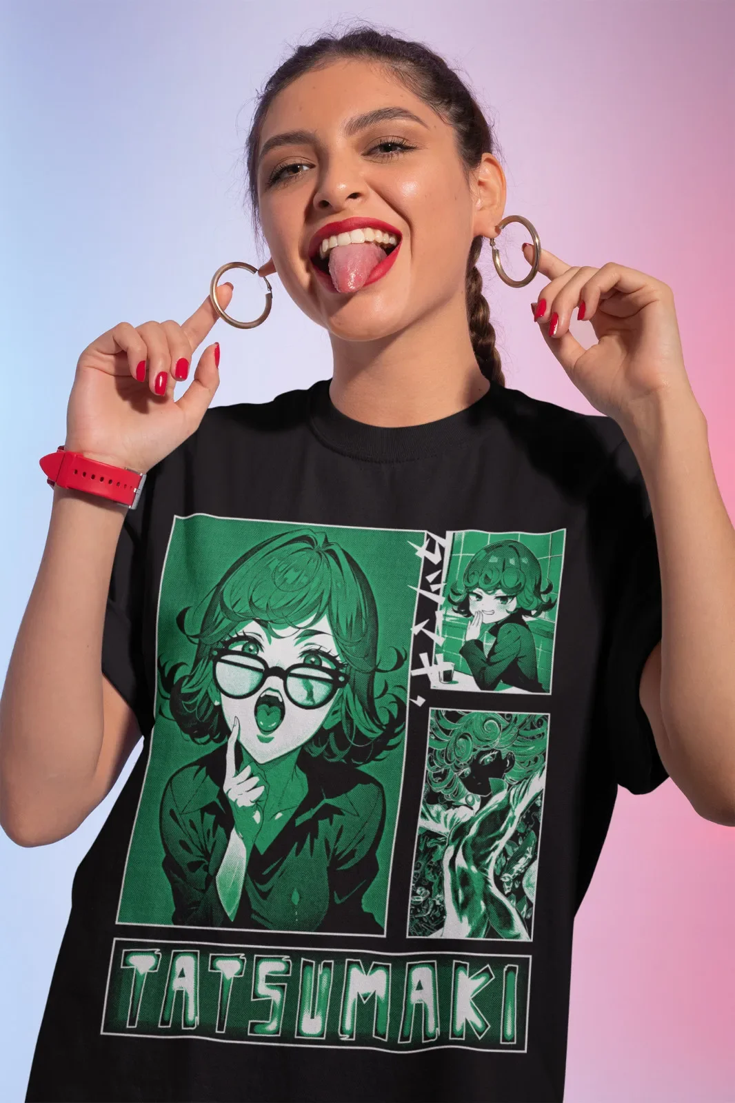 T-shirt Tatsumaki One punch Man Anime Manga Villain Kawaii, cadeau amusant