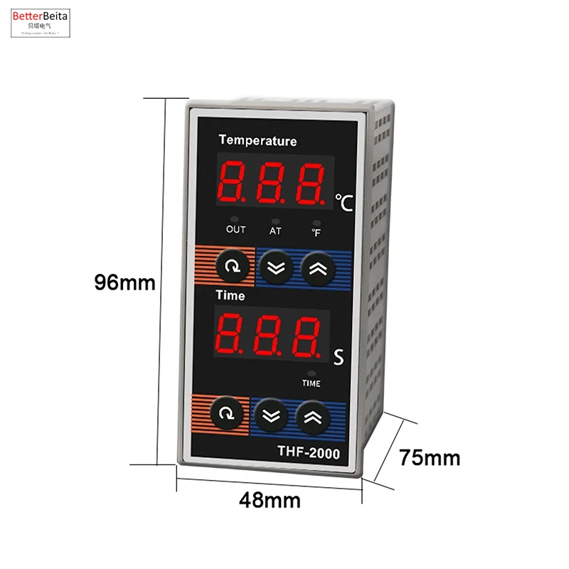 Time and Temperature thermostat Integration Control Instrument Relay SSR THF-2000 AC85-AC265V K-type PID Controller