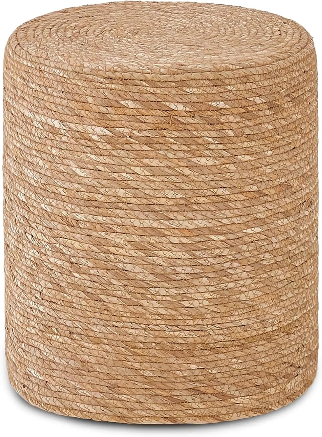 

Round Ottoman, Natural Hand Braided Pouffe, Footstool With Solid Wood Frame, Rustic Accent Sitting, Farmhouse Pouf, Boho Decor