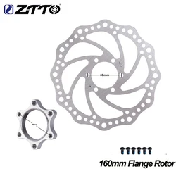 ZTTO Bicycle Freewheel Threaded Hub Disk Disc Brake Rotor MTB Mountain Bike 6 Bolts Flange Adapter 48mm 160mm Brake Rotor