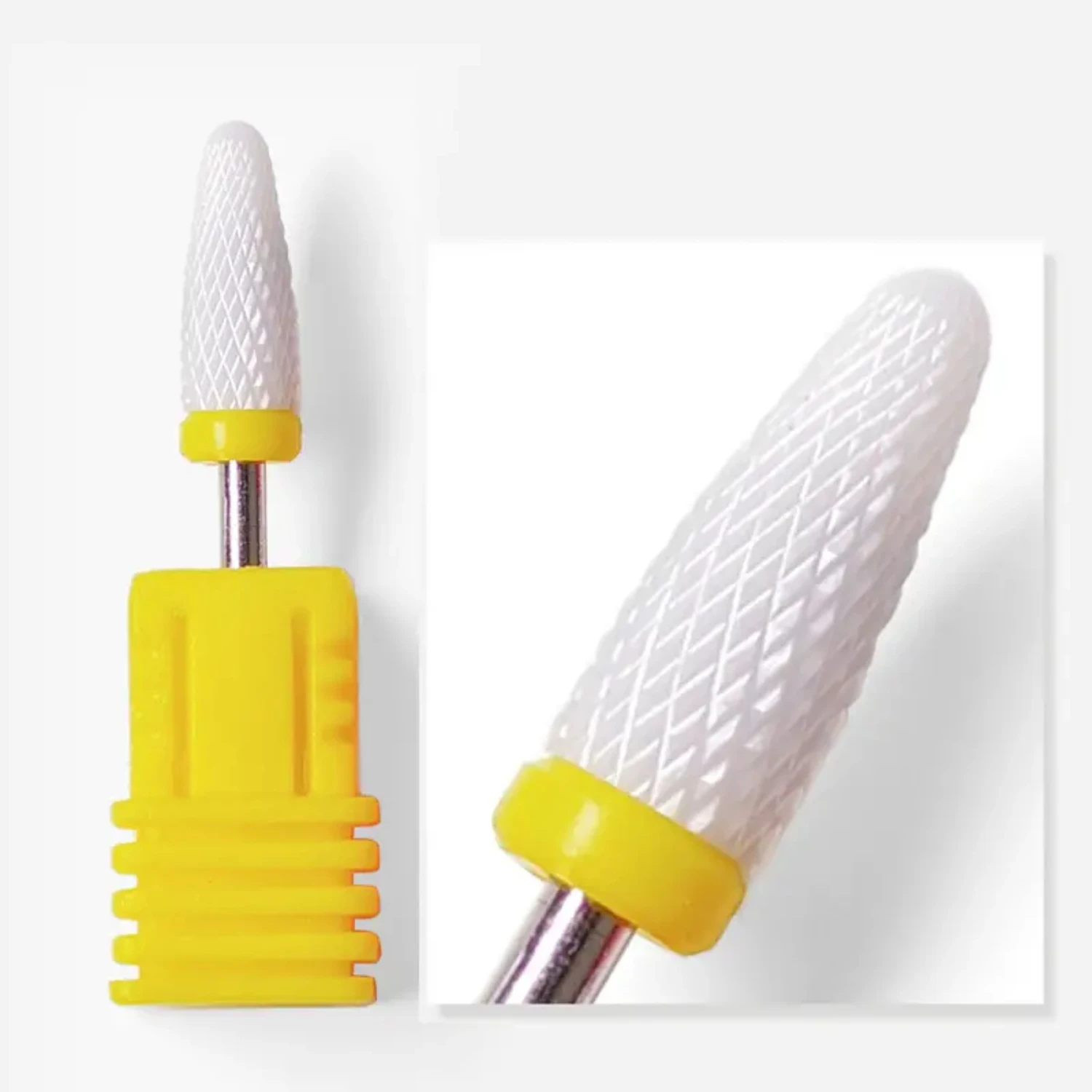 Set professionale di punte per trapano per unghie in ceramica per manicure e pedicure - Punta per lima per unghie premium per cuticole e gel per nail art - Alta