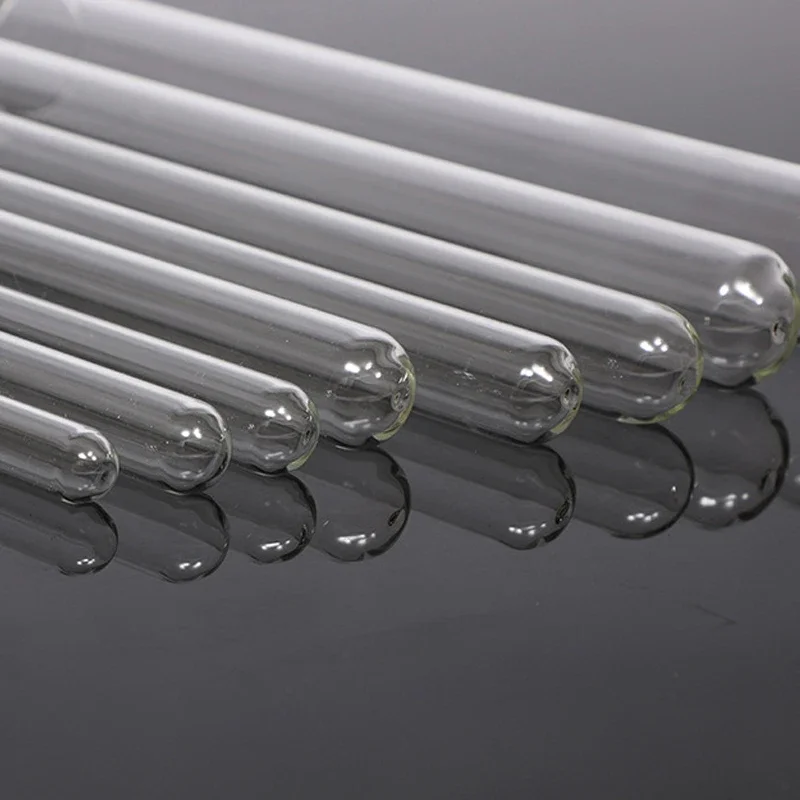 50 Pieces /Lot 10*75mm Round Bottom Glass Tube Test Thickened Transparent Laboratory Glass Tube