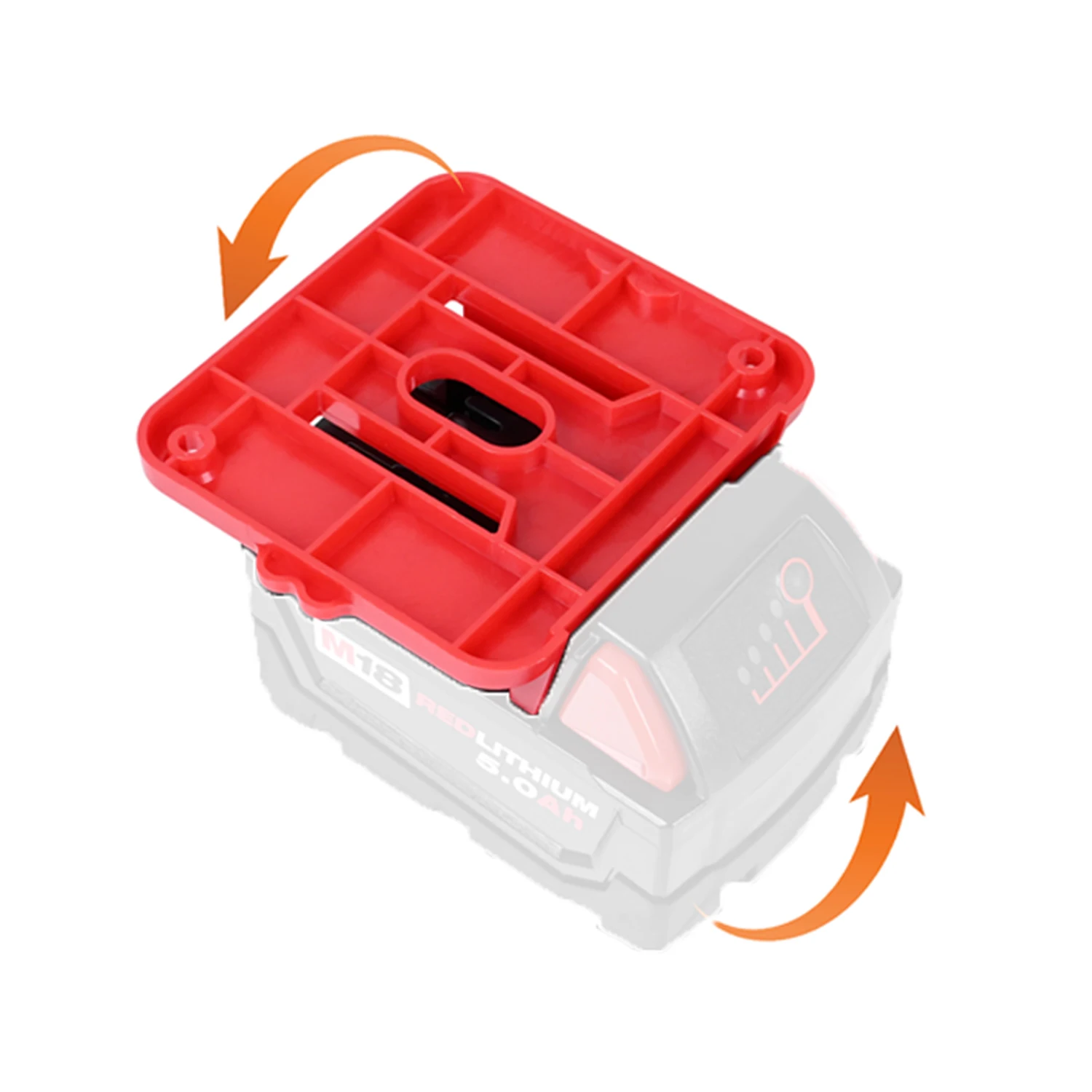 1/5 Pack 14.4V 18V Battery Storage Rack Machine Holder for Dewalt/Makita/Milwaukee Li-ion Battery Wall Mount Tool Bracket New image 2
