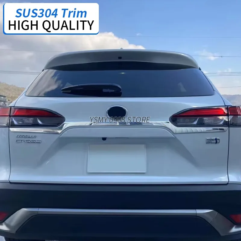 

1 PCS Stainless Steel Chromed Cars Exterior Accessories Garnish Car Rear Door Cover Trim for Toyota Corolla Cross 2021 2022 2023
