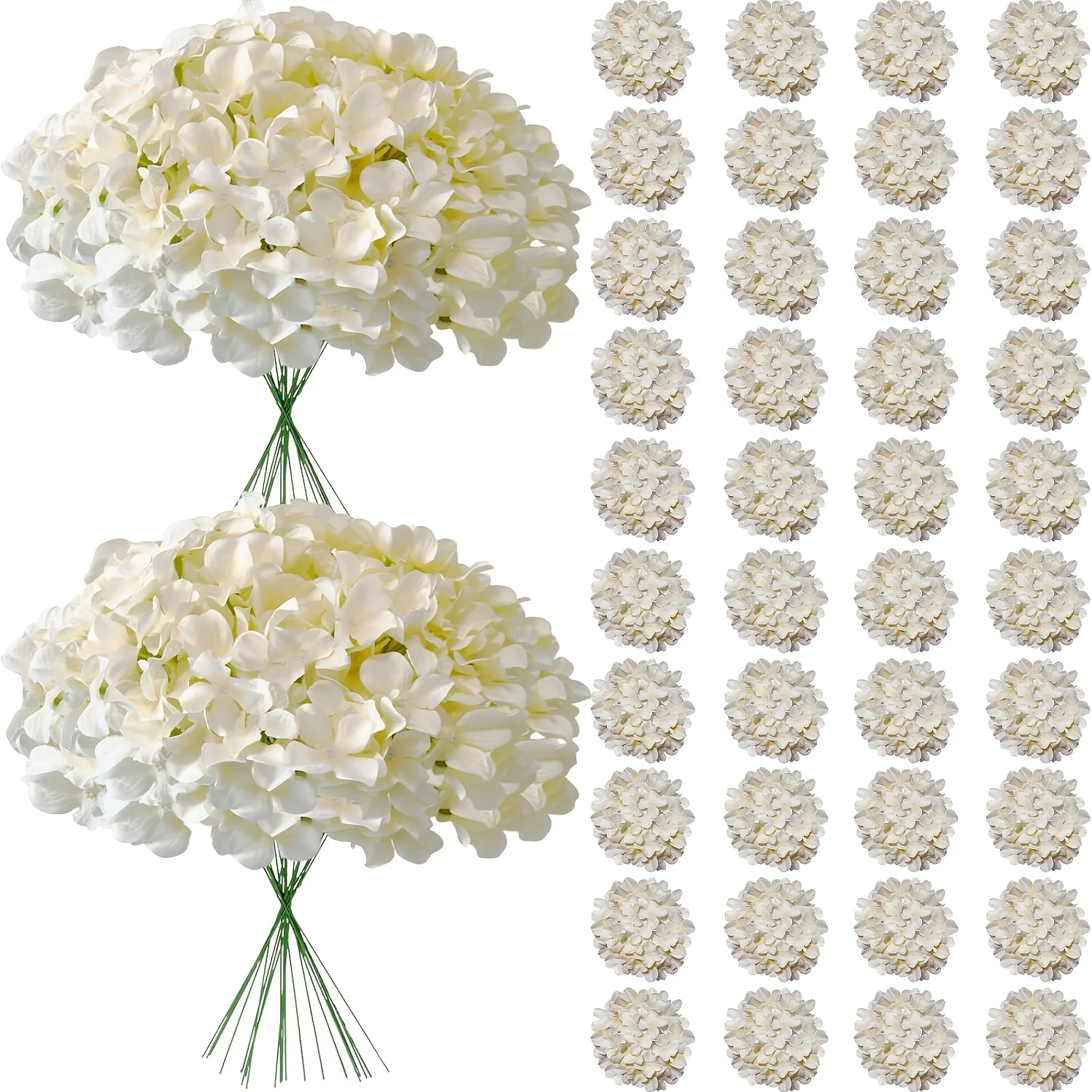 10 Stück Hortensien-Kunstblumenstrauß, 40 cm, künstliche Blumen für Zuhause, Raumdekoration, Garten, Hochzeitsdekoration, Tafelaufsatz, Ornament – Detail 8