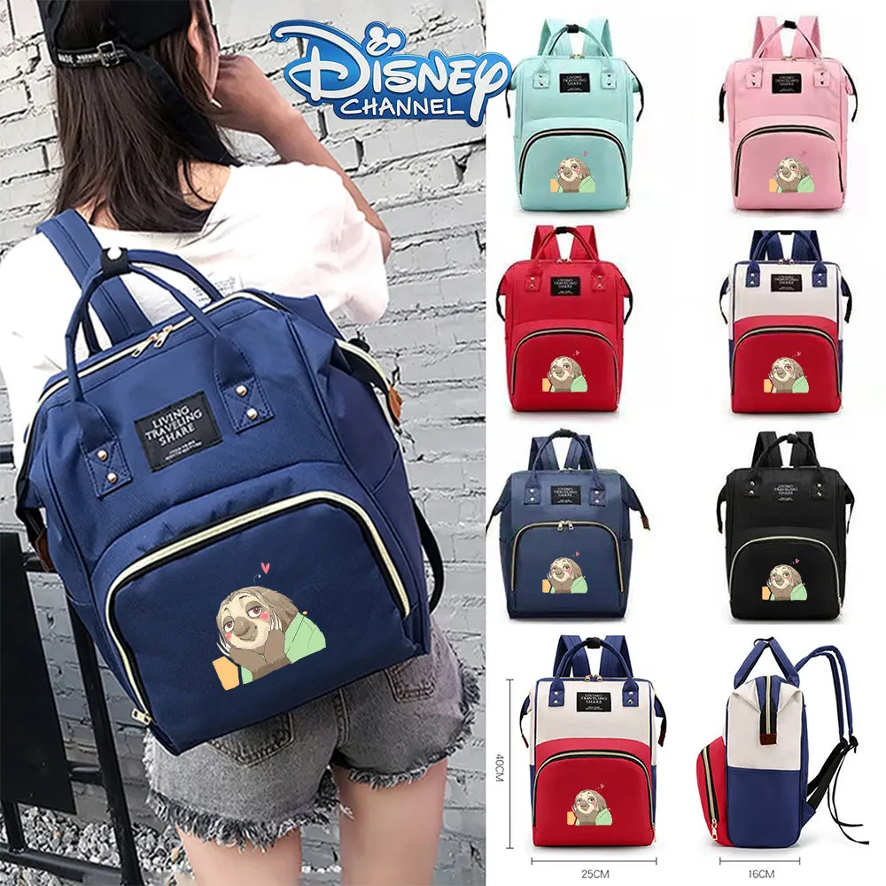 

Большой рюкзак Disney Zootopia с принтом Джуди и Ника, водонепроницаемая нейлоновая сумка-органайзер для семейных прогулок