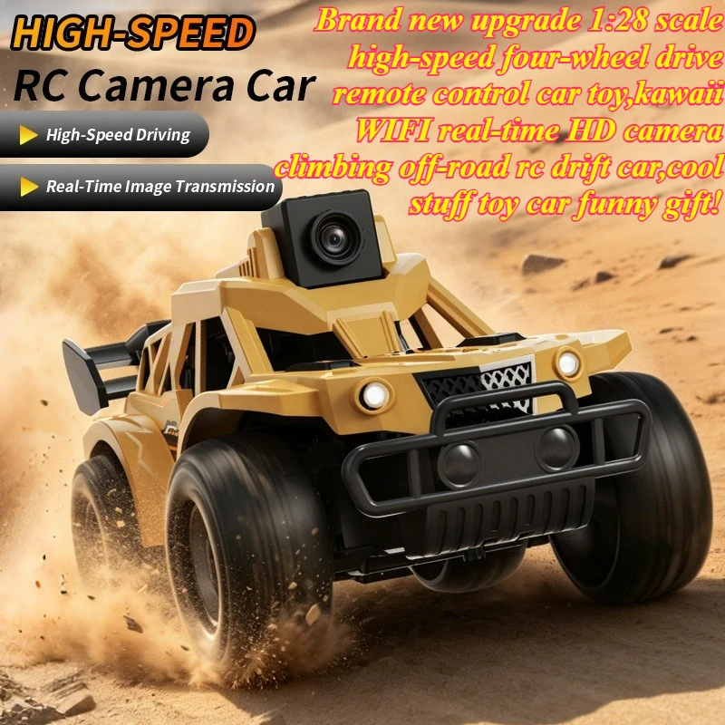 Cool Stuff Funny Gift-1:28 High-speed 4WD Rc Cars,Kawaii Real-time HD Camera Off-road Rc Truck,Remote Control Car,Toys for Kids
