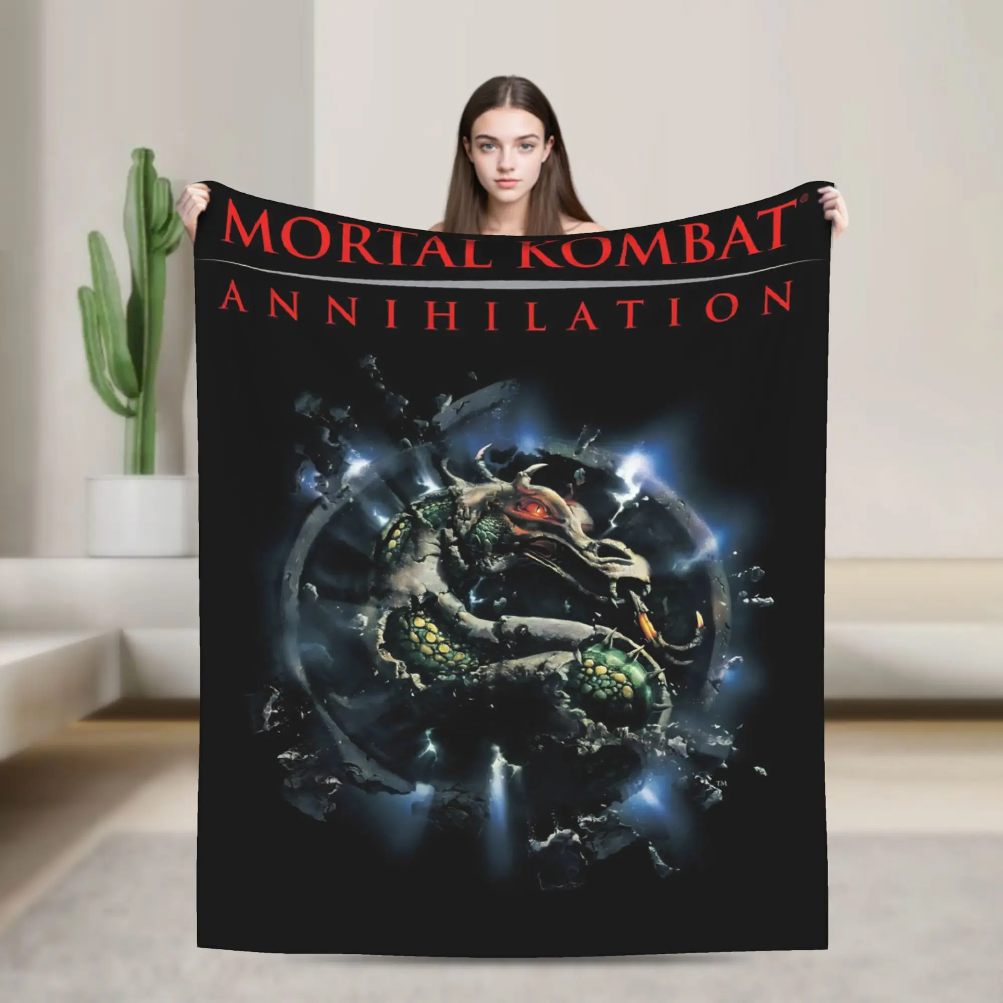 Mortal Kombat II Moive 2026 Throw Blanket for Couch  Soft Cozy Plush Blanket 50x60 Inch Multiple Sizes Bedspreads All Seasons