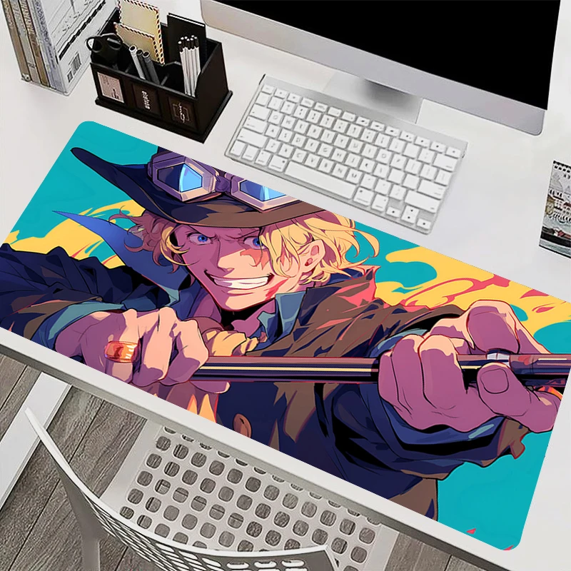 Mouse Pad PC Accessories Keyboard Pad Office Desk Mat Anti Slip HD Mousepad Rubber Tablet Pad One Piece Sabo Gaming Extended Pad