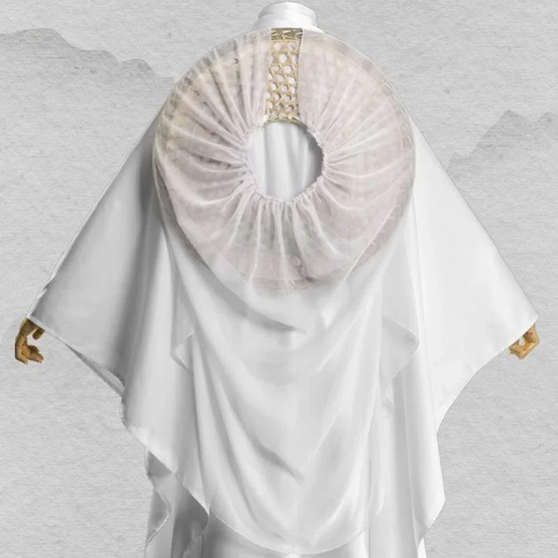 วิกชุดคอสเพลย์ผู้หญิงอานิเมะ Tian Ci Fu Xie Lian หมวกไม้ไผ่ชุด Hanfu ชุด Xie Lian คอสตูมฮาโลวีน