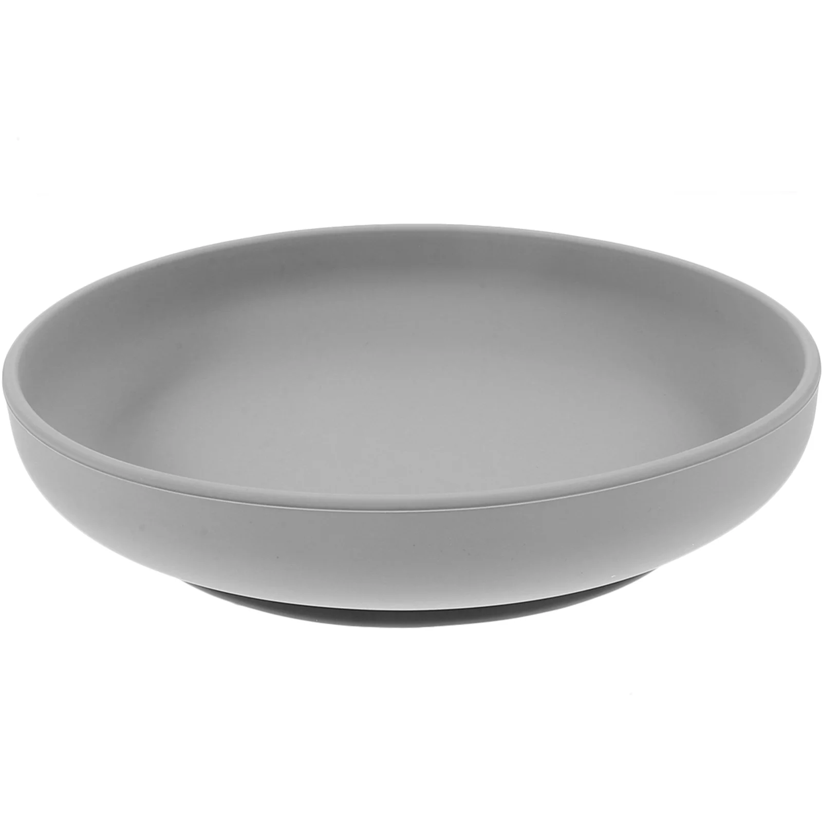 Anti Spill Silicone Dinner Plate for Elderly Handicapped Deep Gray Base Self Feeding Spill Proof Food Dish Portable