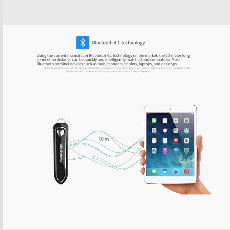 سماعة أذن لاسلكية تعمل بالبلوتوث داخل الأذن سماعة أذن صغيرة واحدة بدون استخدام اليدين سماعة موسيقى ستيريو مع ميكروفون للهواتف الذكية الجديدة