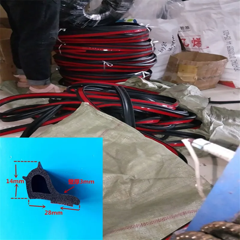 

3m Universal truck tailgate seal strip, self-adhesive sponge foam seal strip, EPDM foam rubber strip