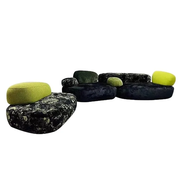 VG-Creative Luxuriöses italienisches Pebble-Stoff-Ecksofa, speziell geformter neuer Schaumstoff, komprimiert für verbesserte Komfort und Formbeständigkeit im Wohnzimmer
