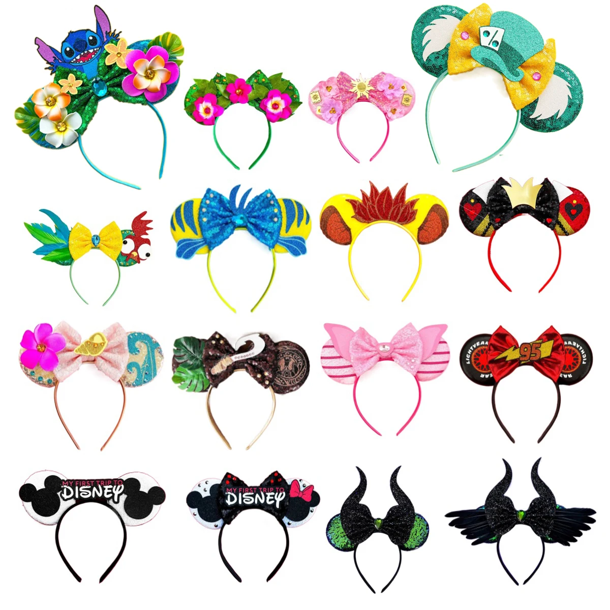 2024 Newest Mickey Mouse Ears Headband Kid Adult Festival Party Sequins Bow Hairband Women Baby Girl Party Hair Accessories Gift