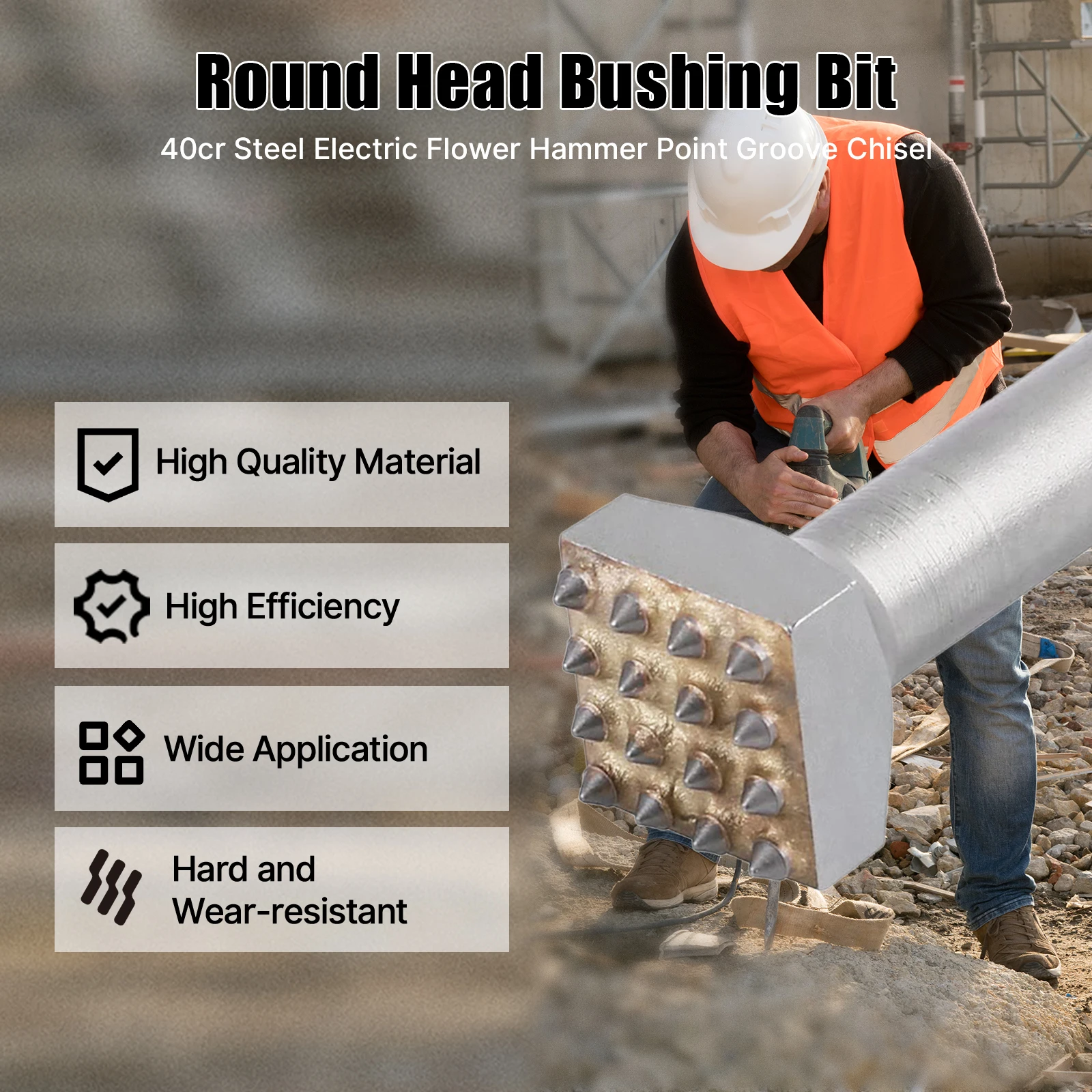 12/16Teeth SDS PLUS Shank Electric Hammer Carbide Chisel Drill Bit For Gouging The Surface Of Concrete Cement Wall Slab Viaduct