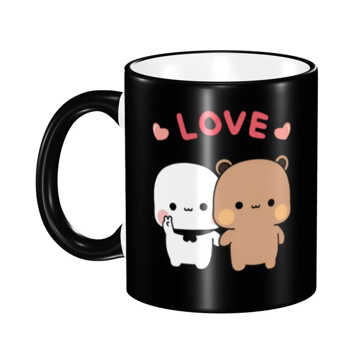 

Custom Cute Emoticon B-Bubus D-Dudus Coffee Mug DIY Kawaii Cartoon Bear Ceramic Tea Milk Mug