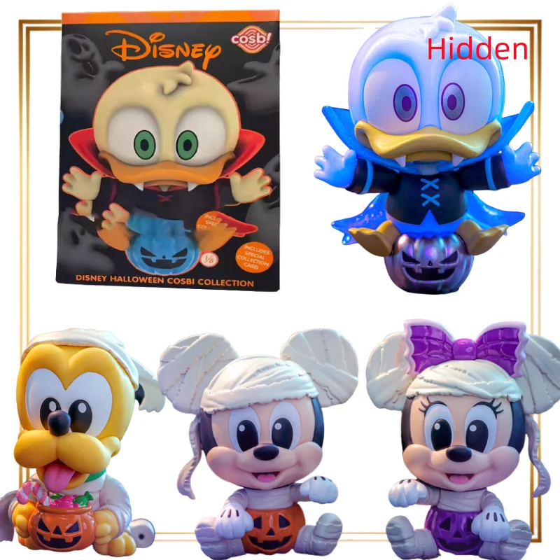 

Подлинная Disney Pumpkin Party COSBI слепая коробка Дональд Дак кукла игрушка настольное украшение подарок на Хэллоуин аниме счастливая сумка периферийные устройства
