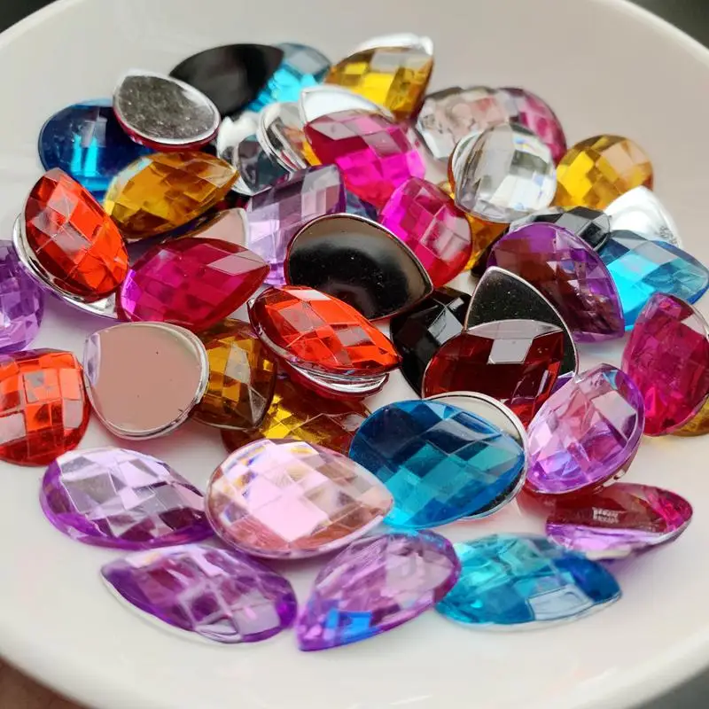 Beautiful acrylic Rhinestone Wedding Decoration flat back DIY jewelry making accessories nail rhinestones various sizes