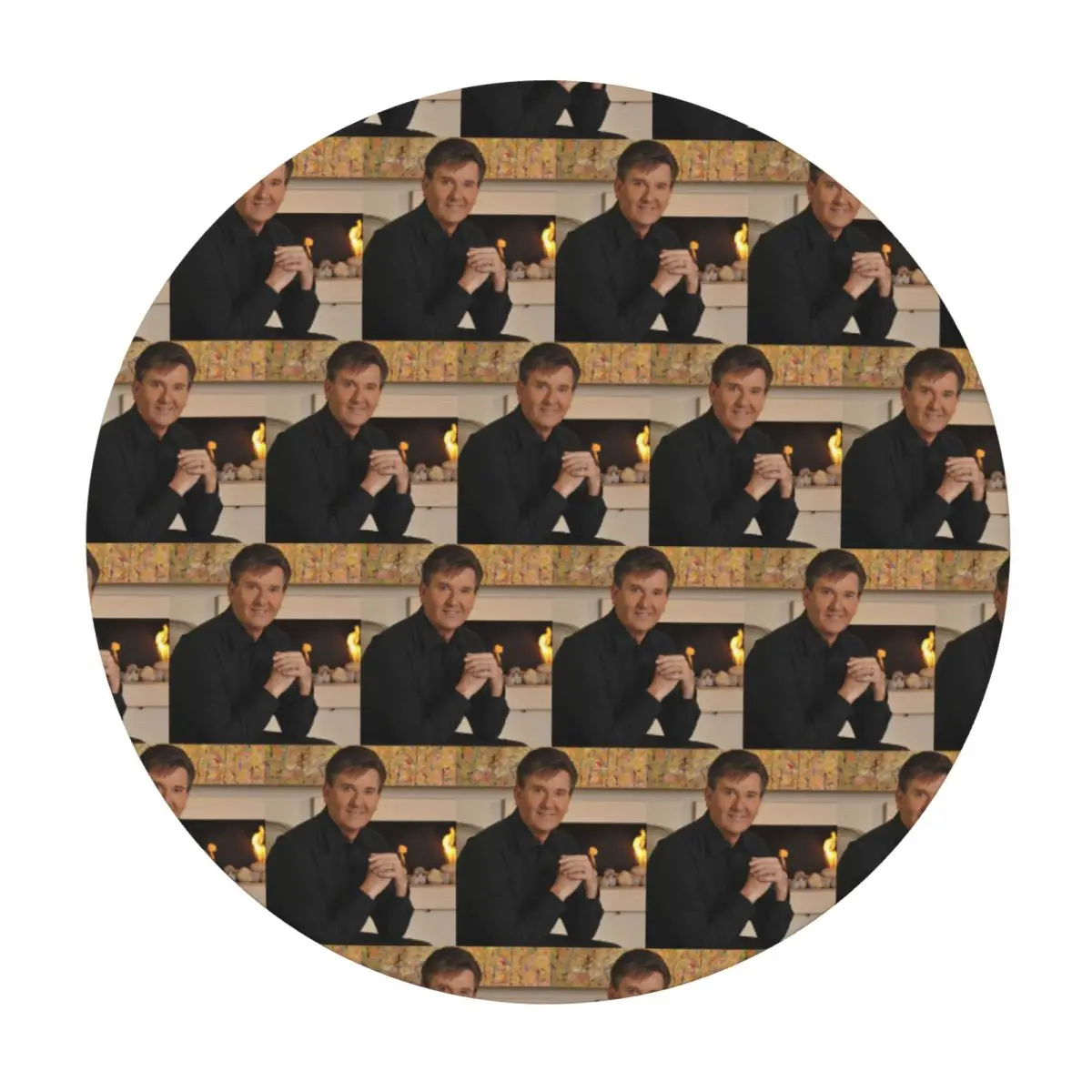 Daniel O'Donnell Gold Collection Waterproof Round Tablecloth Oilproof Table Cloth for Kitchen Events Dining Table Cover