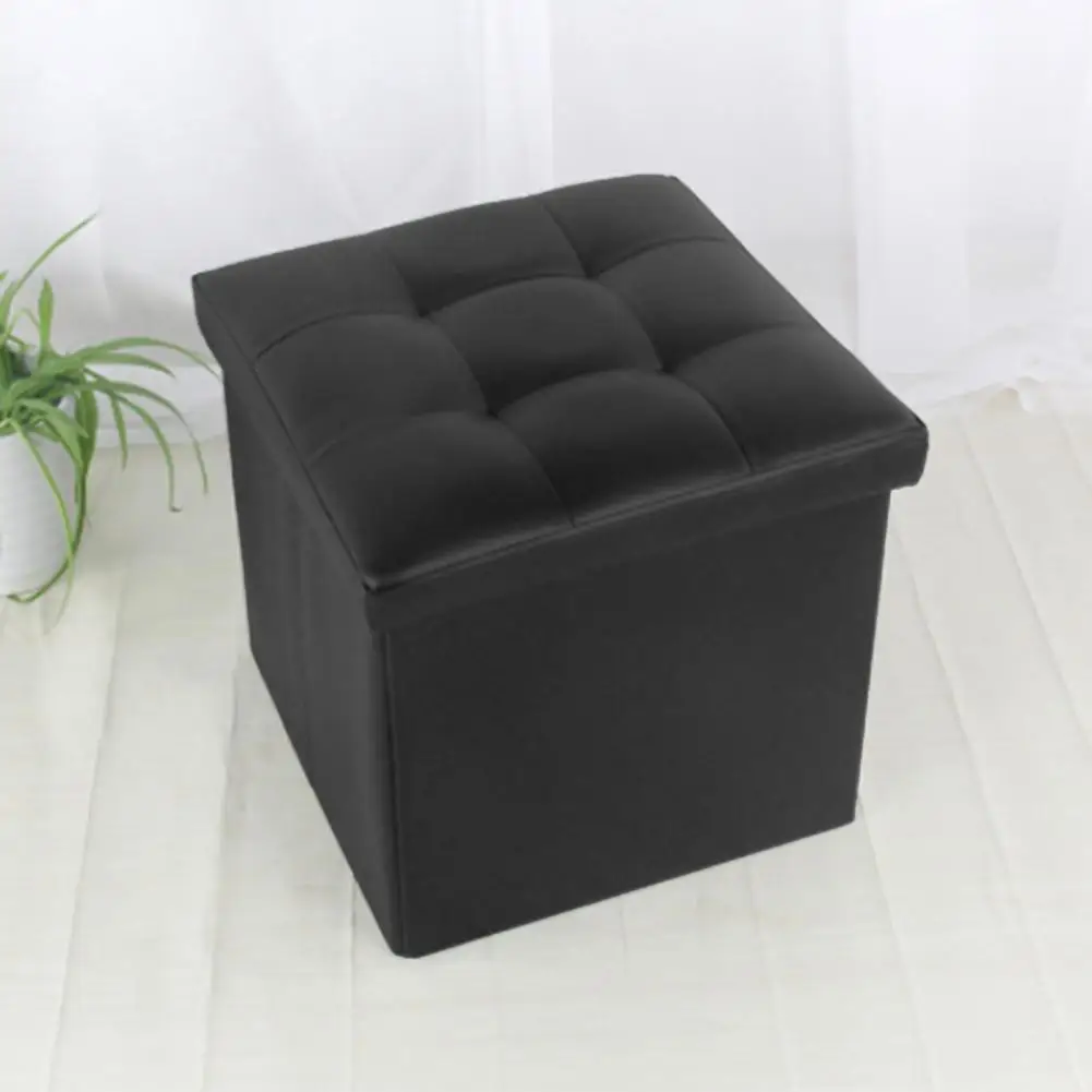 Storage Box  Useful Space-saving Home Supplies  Collapsible Storage Box Foot Rest Stool for Bedroom