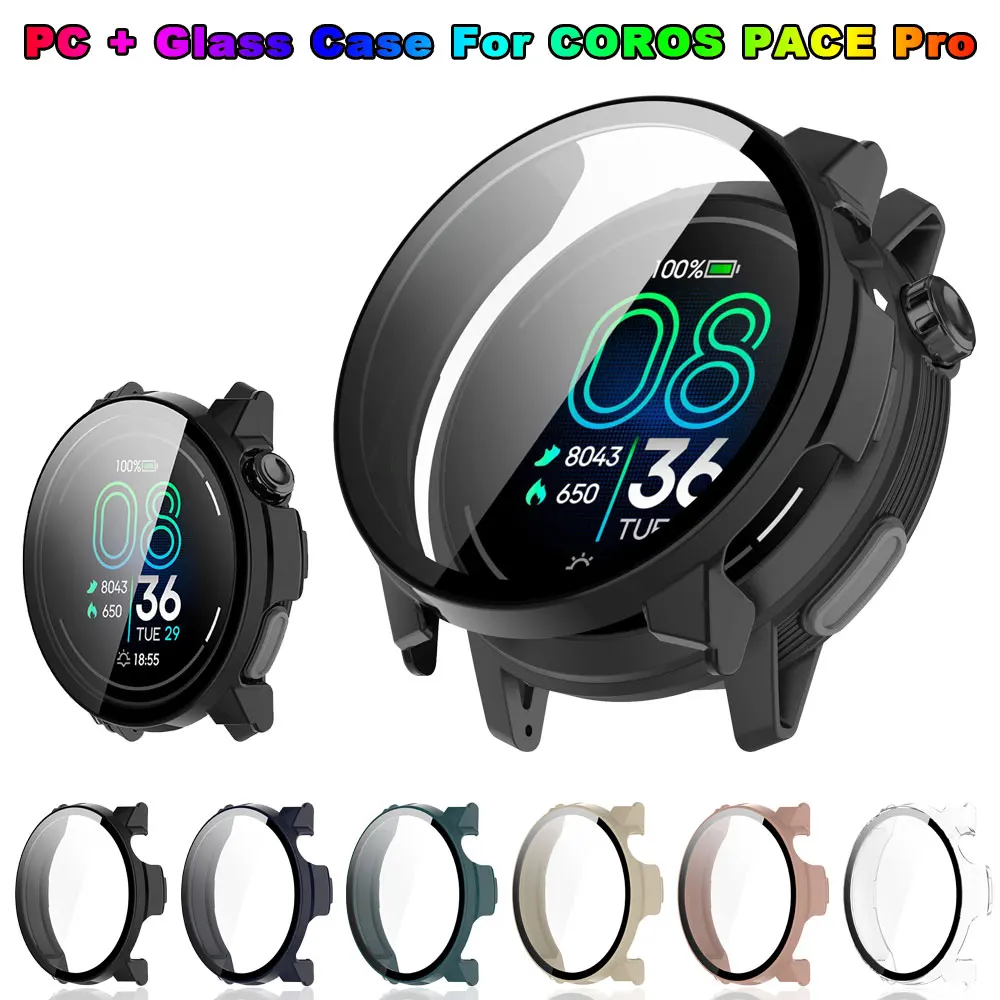 Tempered Glass Case For Coros Pace Pro Smart Watch Protective Cover Bumper For COROS PACE Pro Screen Protector Accessories