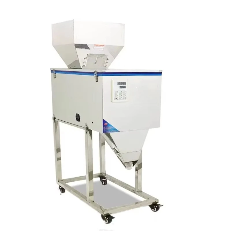 High Quality 100-3000g Semi-Automatic Vibration Weigher Big Hopper Spice Powder Grain Filling Machine 500ml Volume Plastic