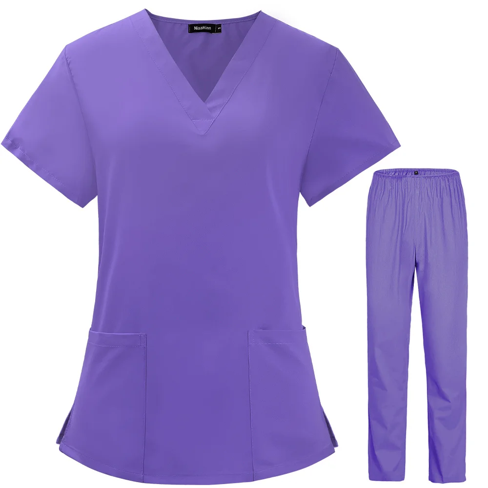 Beauty Salon Work Uniforms Short-sleeved Health Services Suits Working Shirt Tops/suits Summer Pet Scrubs Costume Women Clothes