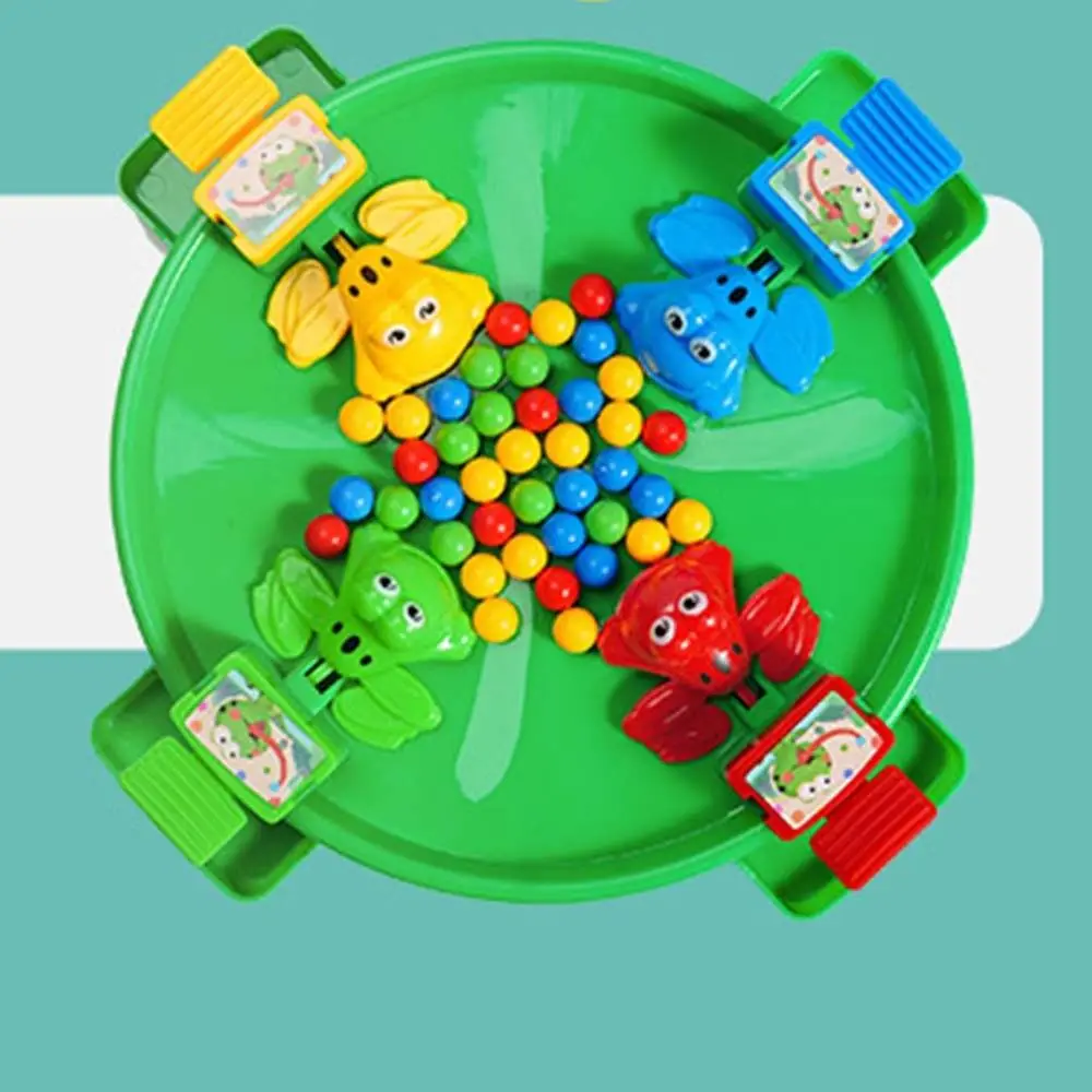 Eltern-Kind-Interaktion Kinderspiel zeug Familie sammeln Spielzeug Strategies piel für Kinder Frosch essen Bohnen spiel Tischs piele