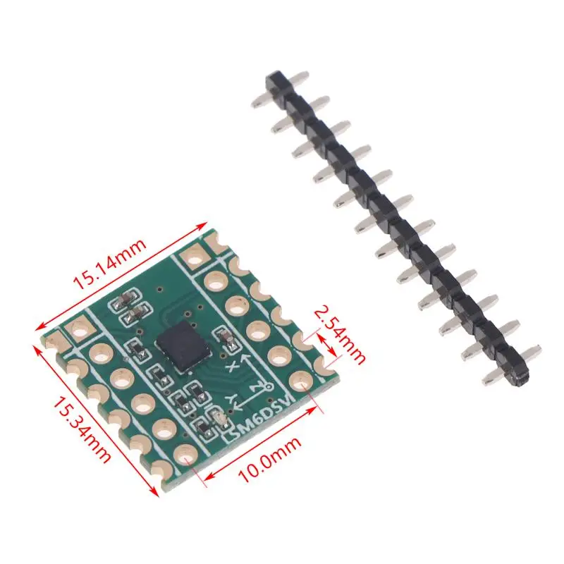 Six-Axis Sensor LSM6DSV Module SPI/I2C Compatible For Smol/SlimeVR - Accelerometer & Gyroscope Data Logging