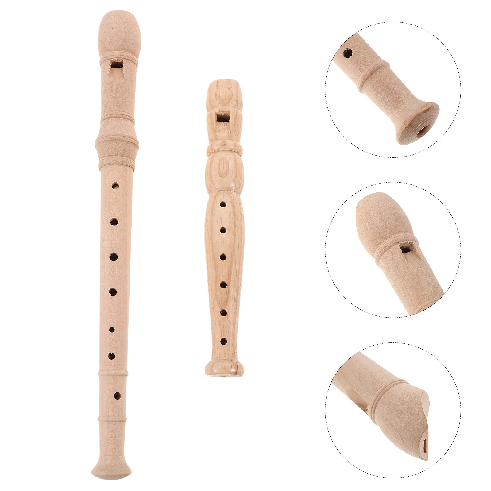 

2pcs Soprano Recorder Woodwind Instrument German Fingering 8-Hole Tuned Wooden Flute For Kids Beginners Students Music Education