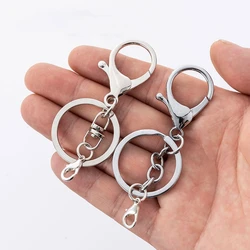 5pcs Metal Lobster Claw Clasps Keychain Swivel Trigger Hook Clips for DIY Keychain Ring Jewelry Making Supplies