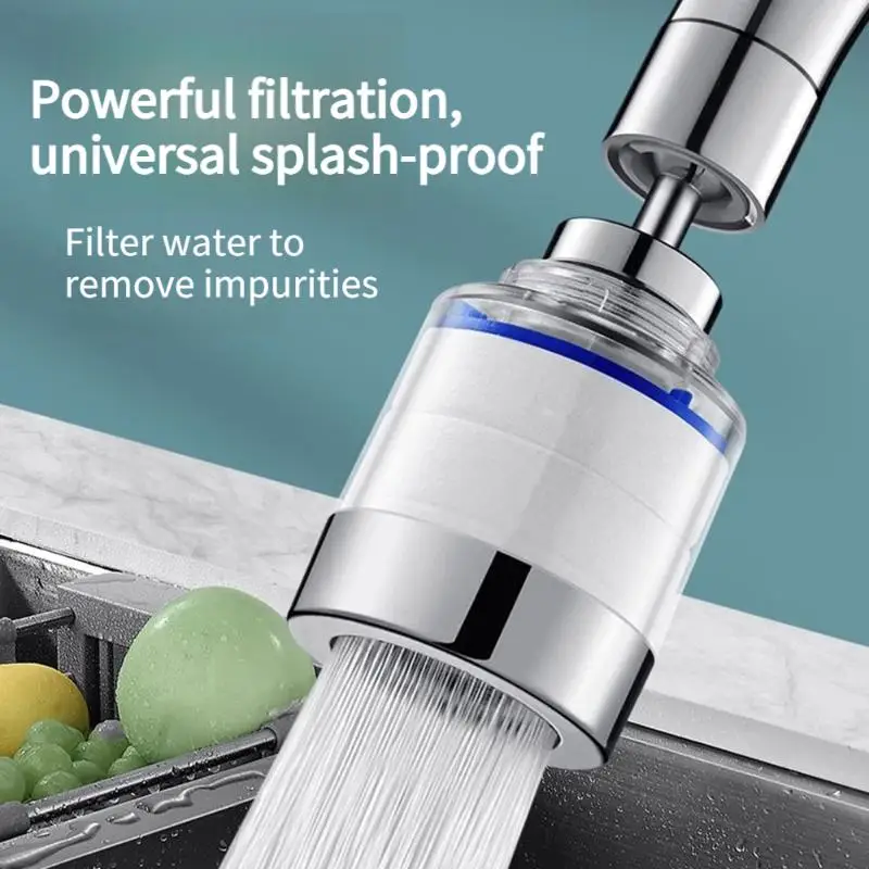 Home Kitchen Faucet Filter Tap Splash Proof Shower Head Extension Water Purifier Universal Aerator 360 Swivel