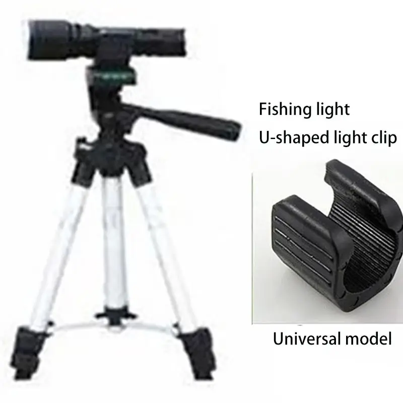 Clip per supporto per torcia a forma di U 1PC adatta per accessori per monopiede per treppiede fotografico portalampada per luce da pesca a LED