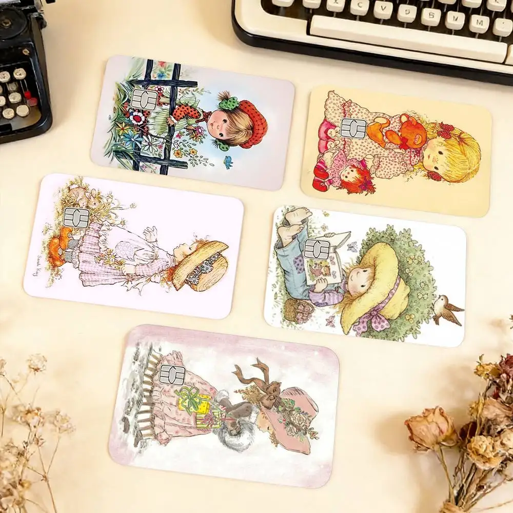 

Art S-Sarah Kay Cartoon girl cute Waterproof Film Skin Cover Credit Card Stickers Debit Front Bank Bus Pass