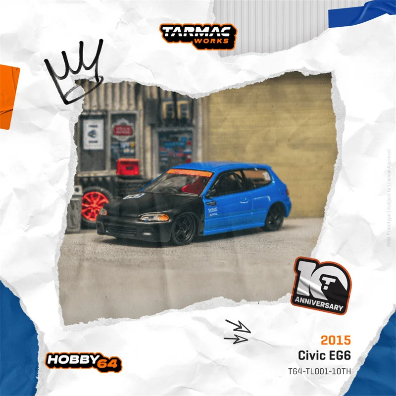 컬렉션 링크 타맥 워크스 1:64 시빅/RWB/R8 LMS GT3 합금 차량 수집용 자동차 모델