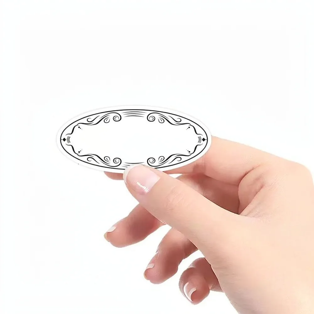 Minimalist Oval Labels For Kitchen Containers Food Storage Removable Writing Tags Office Organization Stickers