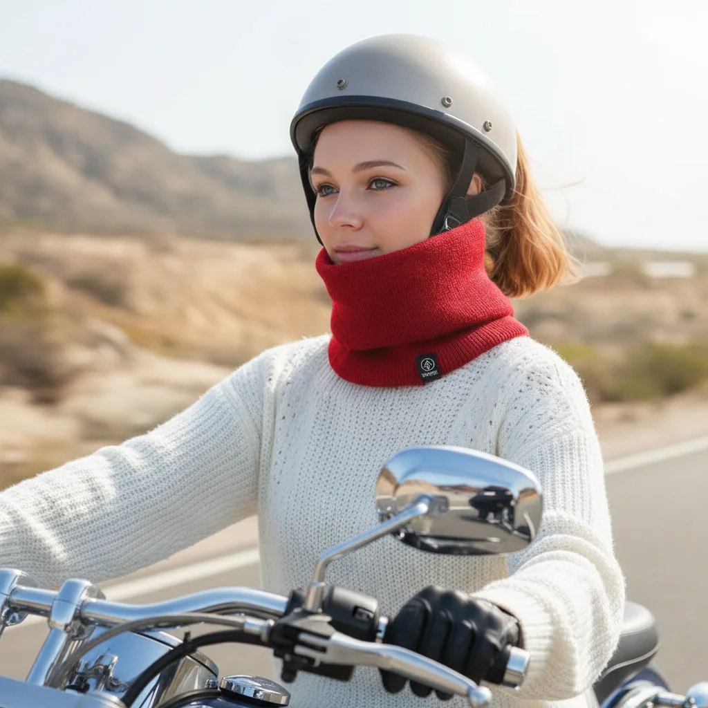 Solid Winter Plush Muffler Woolen Knitting For Women Fleece Ring Neck Warmer Buff Thick Cashmere Headband  Motorcycle Ski Mask