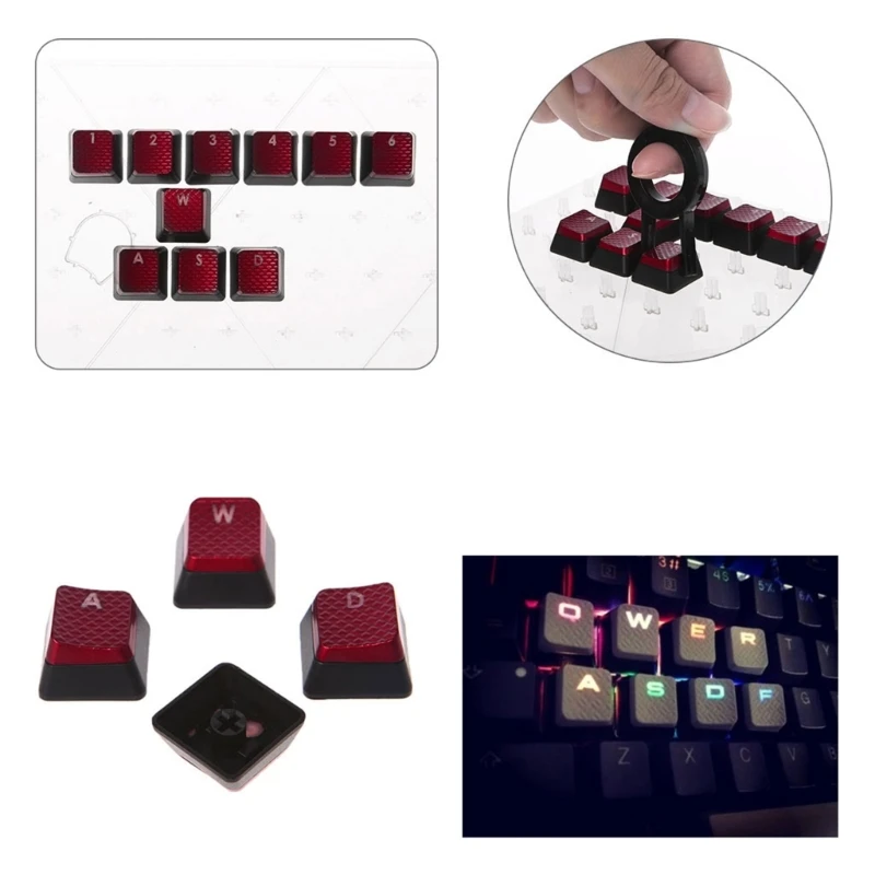 Teclas retroiluminadas antideslizantes, 10 teclas, para interruptores teclado mecánico para jugar K70 RGBK70 K95 K90