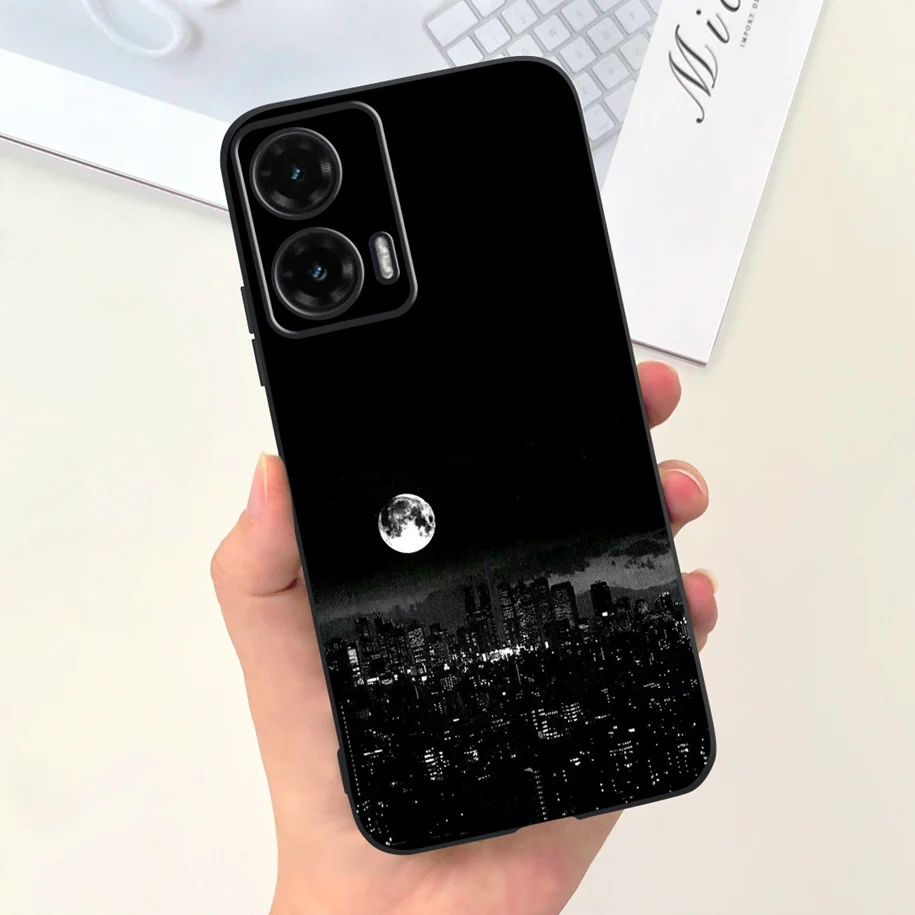 For Motorola Moto G35 5G Case G 35 Fashion Flower Bumper Soft Silicone Back Cover Phone Cases For MotoG35 2024 Shockproof Fundas