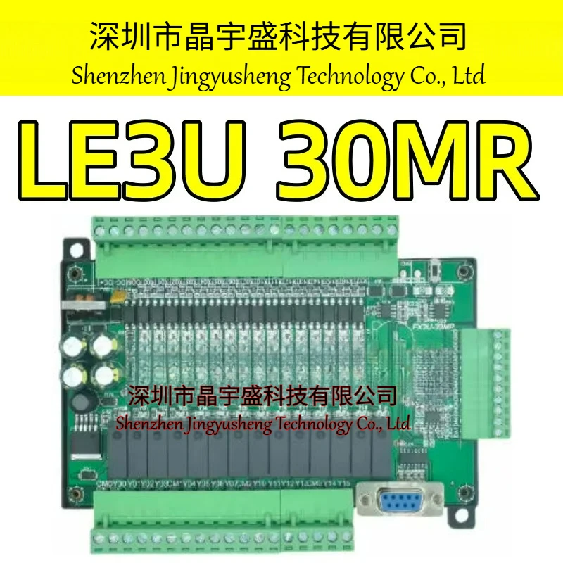 New Original FX3U LE3U 30MR 6AD2DA 16 Input 14 Relay Output 6 Analog Input 2 Analog Output Plc Controller RS485 RTC